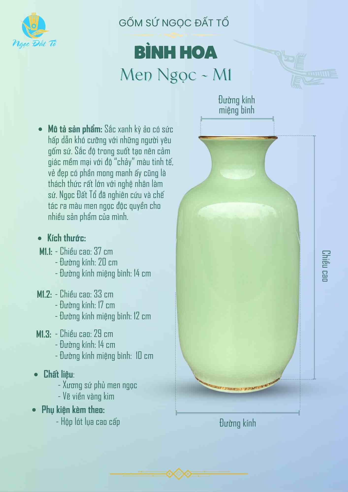 M1 men ngọc viền vàng kim