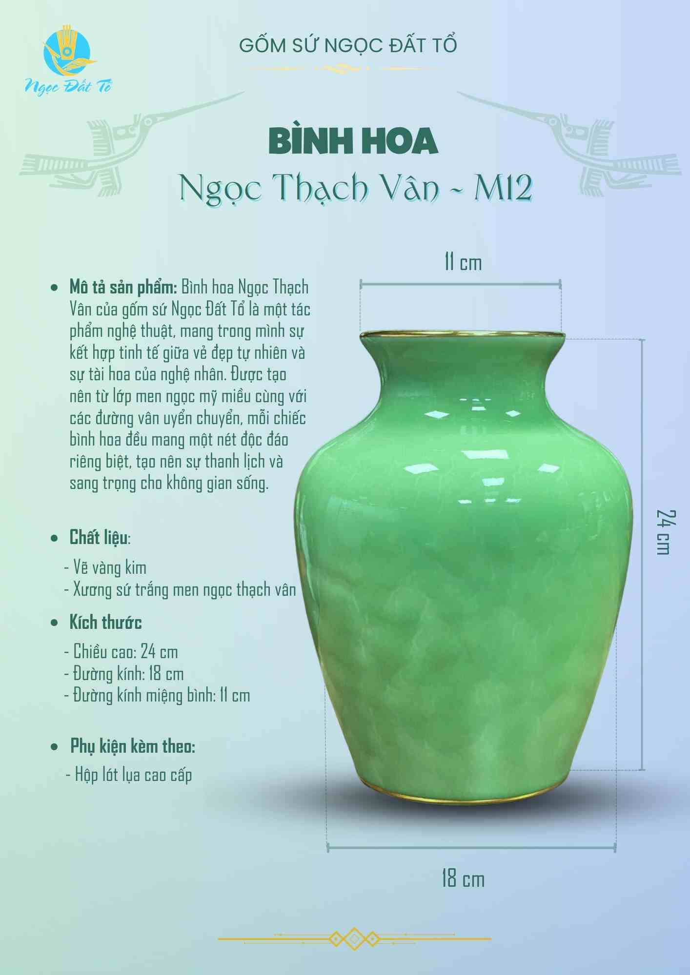 M12 - Bình Hoa Ngọc Thạch Vân