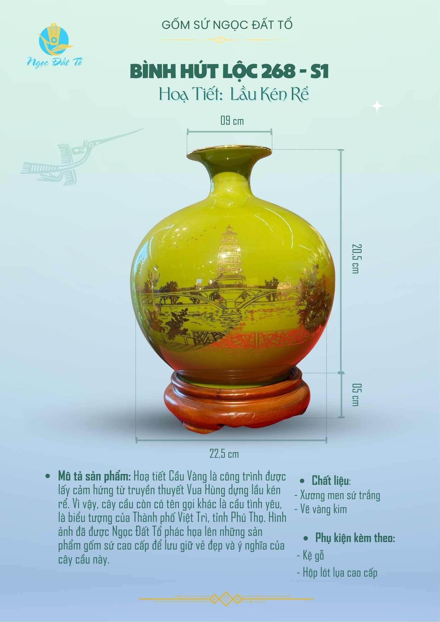 Hút lộc 268 Cầu Vàng vàng kim