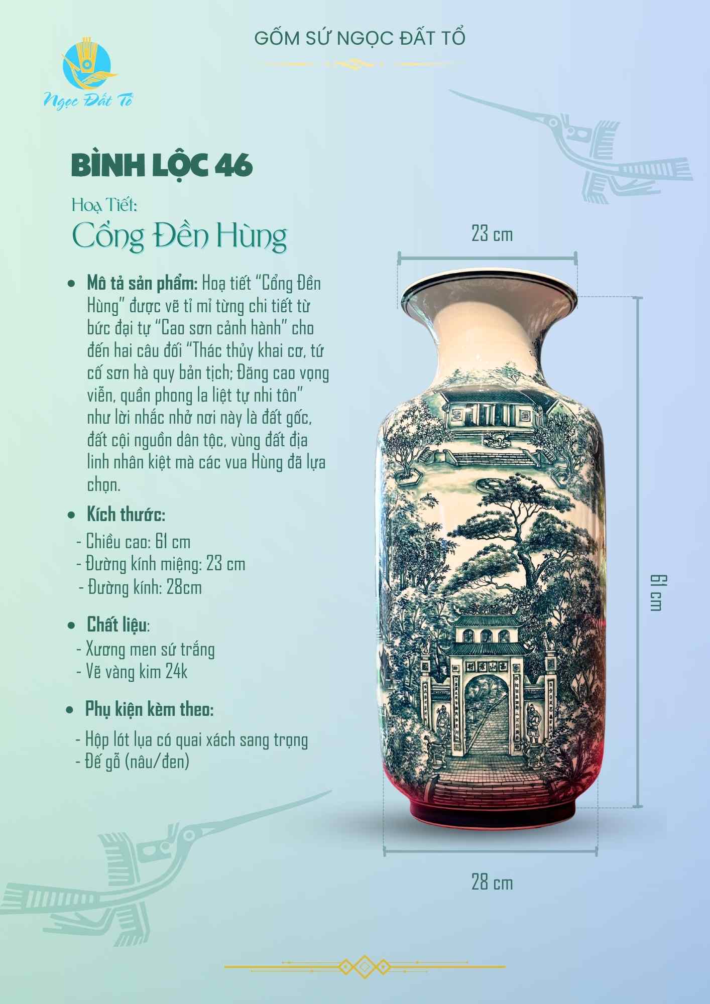 Lộc bình 46 Hùng Thiêng Nghĩa Lĩnh