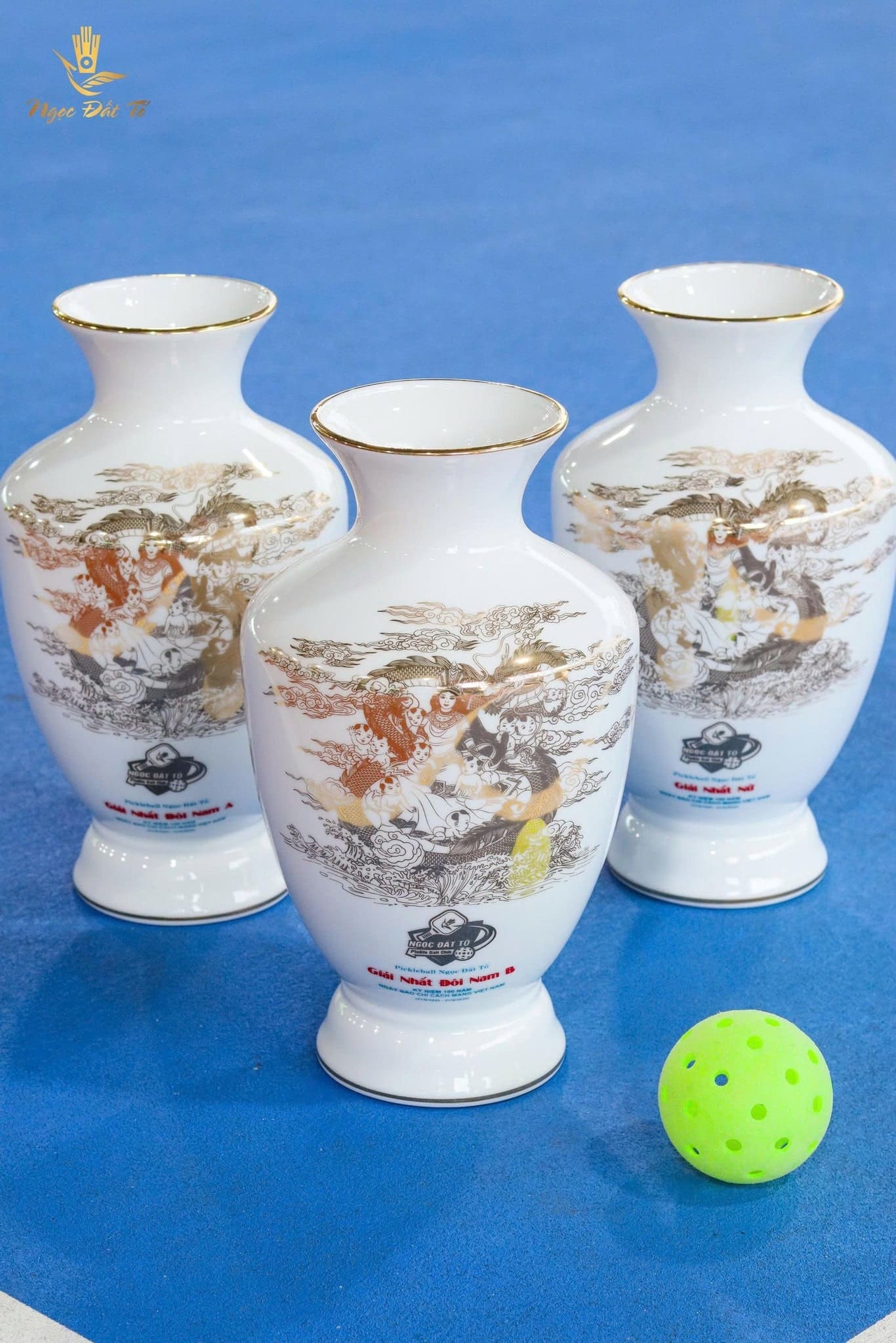 Giải Pickleball 100 năm Ngày Báo chí vinh danh bằng Cúp Ngọc Đất Tổ