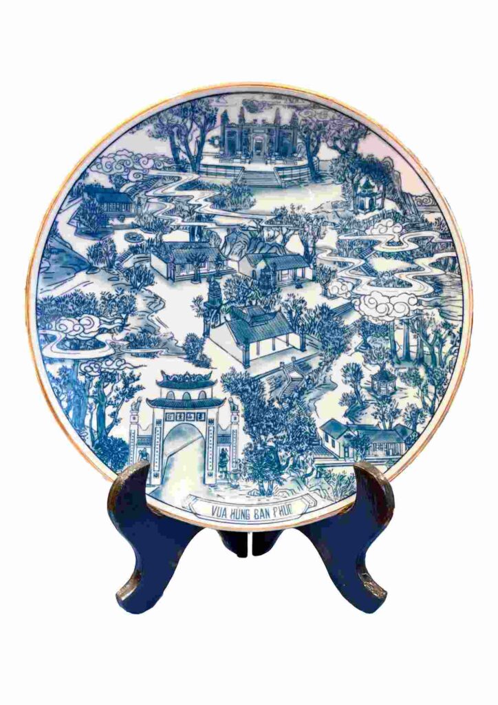 Đĩa Hùng Thiêng Nghĩa Lĩnh viền vàng kim