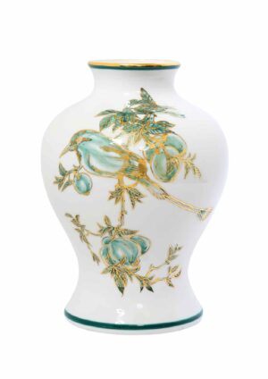 M8 - Bình Hoa Sứ Trắng Hoạ Tiết Chim muông hoa lá