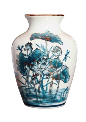 Bình hoa M12 Hoa sen 2 mặt vàng kim