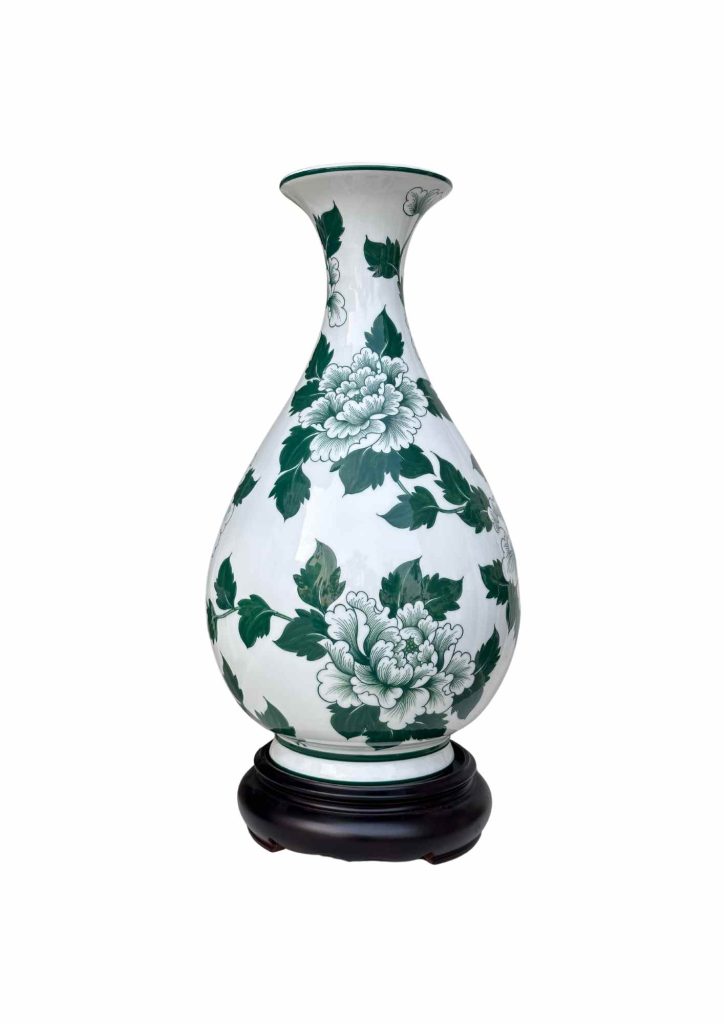 Bình Tỳ Bà Họa Tiết Hoa Mẫu Đơn