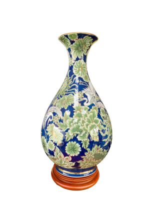 Bình Tỳ Bà họa tiết Chim Hạc Ngàn Hoa Đa Sắc