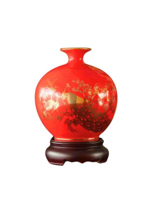 Bình hút lộc 268 Chim Công Tài Lộc vàng kim