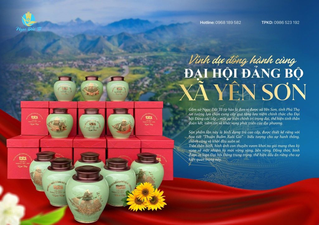 Bình trà họa tiết “Thuận Buồm Xuôi Gió” – Món quà của kỳ vọng và khởi đầu mới