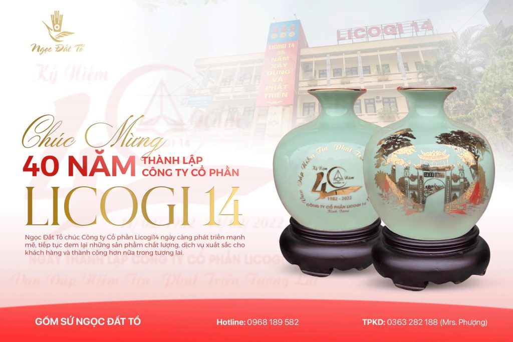 Bình Hút Lộc Men Ngọc – Quà Tặng Kỷ Niệm 40 Năm Thành Lập Licogi14