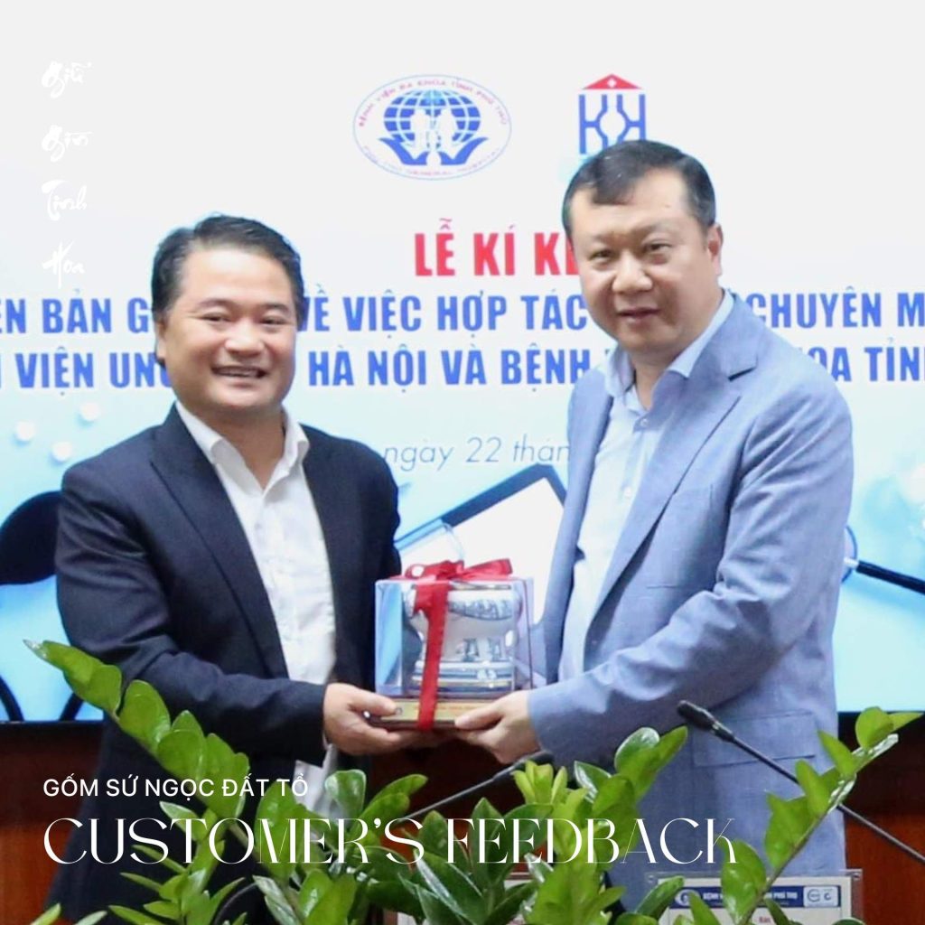 Gốm sứ Ngọc Đất Tổ nhận được sự tin tưởng từ Bệnh viện Tỉnh Phú Thọ