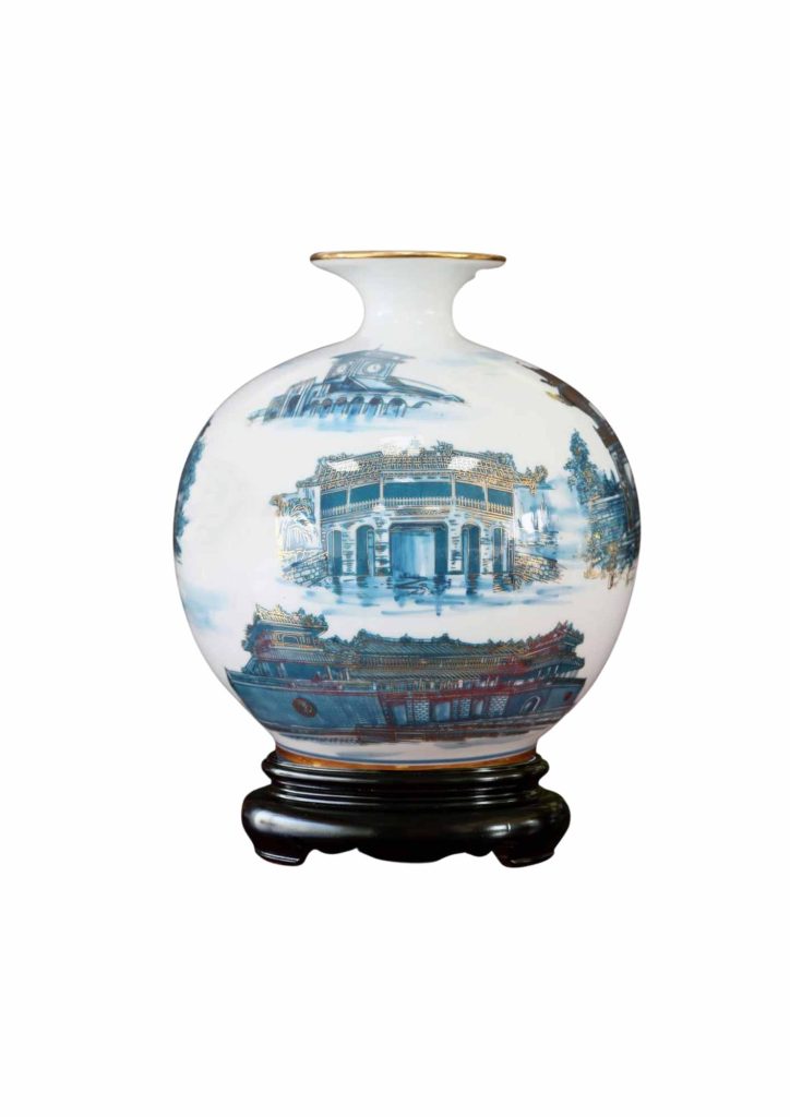 Bình Hút Lộc họa tiết Cảnh Sắc Việt Nam